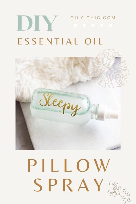 I'm sharing five ways to create a DIY pillow spray with essential oils to fall asleep fast! You don't want to miss these Z's Diy Sleep Spray, Diy Pillow Spray, Sleep Recipes, Lavender Sleep Spray, Lavender Ideas, Essential Oil Spray Recipes, Sleeping Essential Oil Blends, Homemade Pillows, Essential Oil Diy