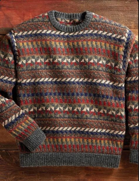 Vintage Crew Neck, Red Crew Neck, Mens Sweaters, Alpaca Sweater, Cool Outfits For Men, Red Vintage, Men Fashion Casual Outfits, Men's Knit, Cool Sweaters