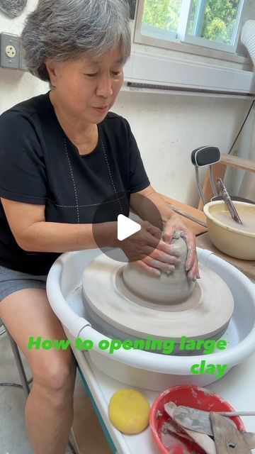 Unha Hill on Instagram: "Large 7 pounds clay opening without struggling.. continue watching check my YouTube videos" Pottery Videos Techniques, Ceramic Videos, Wheel Pottery, Clay Videos, Pottery Projects, Pottery Videos, Ceramic Techniques, Pottery Techniques, Thrown Pottery