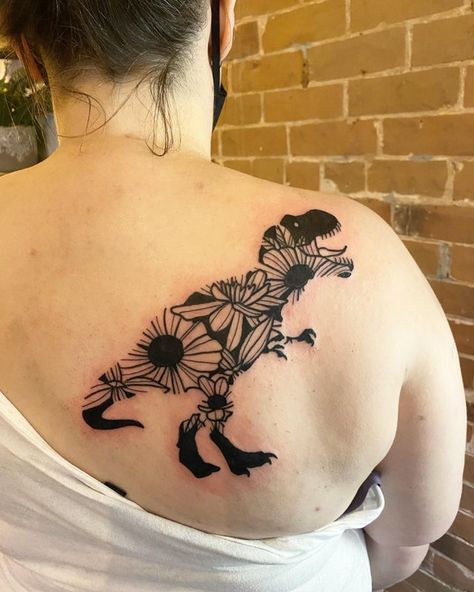 Dinosaur Tattoos For Women, Dinosaur Tattoo Ideas, Tattoos For Son, T Rex Tattoo, Dinosaur Tattoo, Dinosaur Tattoos, Blonde Hair Transformations, Tattoo For Son, Smart Auto