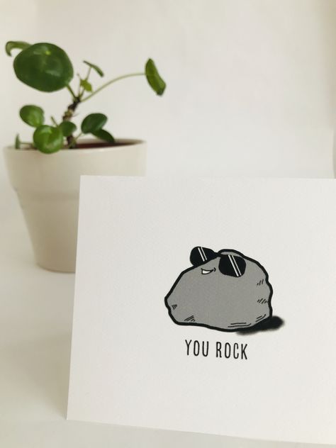 Thank You Pop Up Cards, You Rock Card, Thank You Cards Funny, Home Made Thank You Cards, Handmade Thank You Cards For Teachers, Diy Thank You Cards For Teachers, Cute Thank You Card Ideas, Appreciation Card Ideas, Thank You Card For Teacher