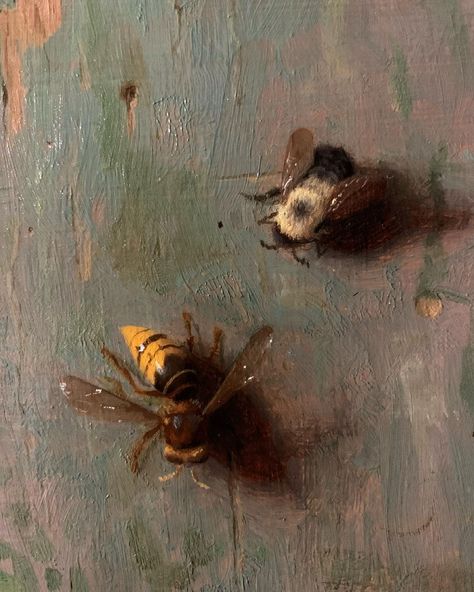 Dynamic Painting, Bee Painting, Academic Art, Textured Canvas Art, Canvas Painting Diy, Small Canvas Art, Art Uk, Painting Lessons, Beginner Painting