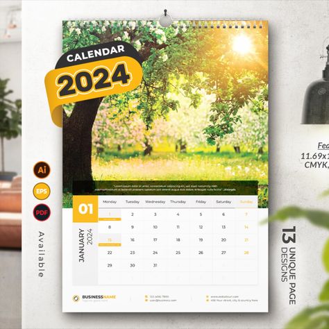 Wall Calendar 2024 Template #calendar #calendar2024 #wallcalendar #calendardesign #newcalendar #2024calendar #businesscalendar #officecalendar #new #newyear #happynewyear #newyearcalendar #wallcalendar2024 #corporatecalendar #2024trends #freshcalendar #minimalcalendar #calendartemplate #calendar2024template #didargds #didargdscalendar #visualgraphics #visualgraphicsuc #AI #AdobeIllustrator #colorfulcalendar #creative #creativecalendar #creativity #Id #Indesign #moderncalendar #stationery 2024 Template, Minimal Calendar, Modern Calendar, Office Calendar, Creative Calendar, New Year Calendar, Business Calendar, Coloring Calendar, Calendar 2024