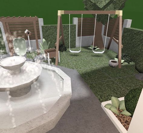 Blox Burg Backyard Ideas, Garden In Bloxburg, Garden Bloxburg Ideas, Bloxburg Backyard Ideas Aesthetic, Backyard Bloxburg Ideas, Garden Ideas Bloxburg, Backyard Ideas Bloxburg, Bloxburg Pool Ideas, Bloxburg Front Yard Ideas