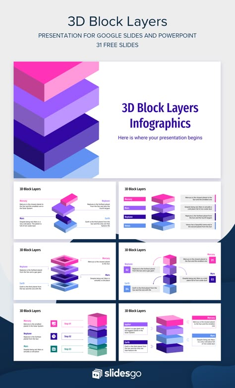 Show processes, workflows, steps and many more details related to business and marketing with this 3D Block Layers Infographics for Google Slides and PPT Tech Stack Infographic, 3d Presentation Design, Project Presentation Design, Company Timeline, Tech Presentation, Template For Ppt, Timeline Ppt, Business Presentation Design, Project Timeline Template