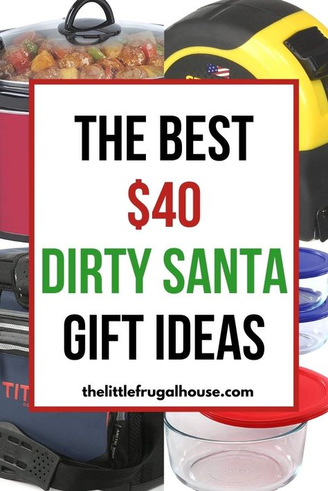 These are the best $40 Dirty Santa gifts that everyone at your Christmas party will want to steal! Practical and creative gift ideas for everyone! Best Dirty Santa Gifts, Dirty Santa Gift Ideas, Creative Ugly Christmas Sweater, Christmas Budget Ideas, Grab Bag Gifts, Creative Gift Ideas, Coffee Gifts Card, Gift Ideas For Everyone, Gifts Under 25