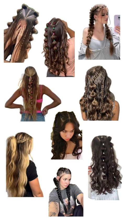 #Curly #curlyhairstyles #Coilyhairstyles #4bcurls #4bcurls #Straighthairstyles #Bald/shavenhairstyles Cute Hairstyles For Senior Pictures, Straight Hair Summer Hairstyles, Cute Photoshoot Hairstyles, Hair Ideas For The Pool, School Photo Hairstyles Hair Up, Hairstyles For Six Flags, Hair Styles No Braids, Brown Hair Styles Long Hairstyles, Carnival Hairstyles Ideas