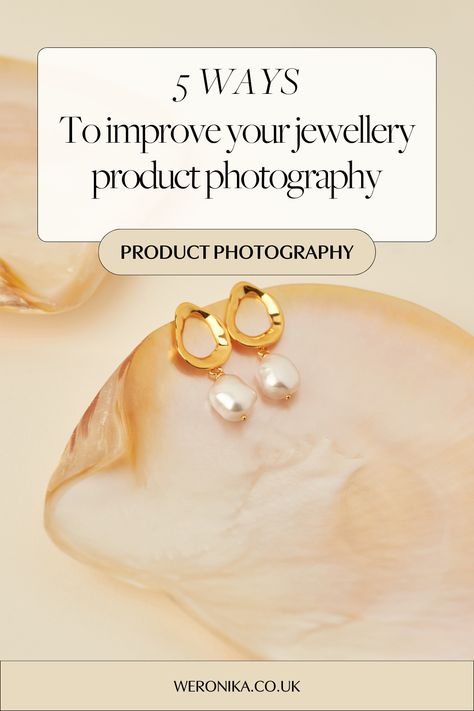 Jewellery product photography is my absolute favourite which is why I wanted to share some of my key tips when it comes to shooting your jewels at home.  There’s many challenges that come with creating your own jewellery content such as lighting, choosing the right props & backdrops, reflections, and so on.   Check out this blog post where I share my 5 easy ways to improve your jewellery product photography at home. #jewelleryphotographytips  #jewelleryphotography Taking Photos Of Jewelry, Jewelry Materials Guide, Photographing Jewelry Ideas, How To Shoot Jewelry Photography Tips, Earrings Photography Ideas, Diy Jewelry Photography, Product Photography At Home, Jewellery Product Photography, Jewellery Content