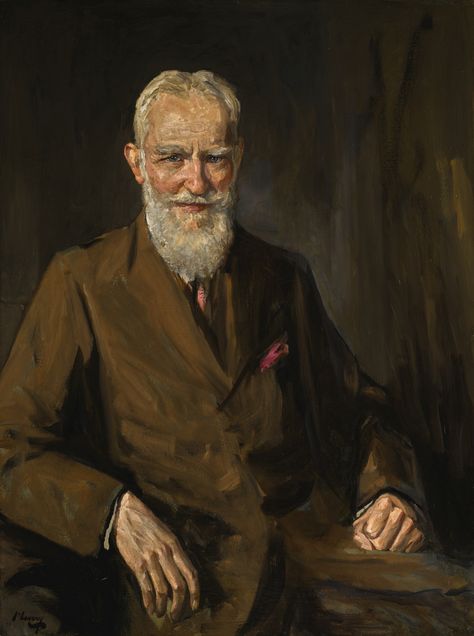 George Bernard Shaw by Sir John Lavery, 1929 George Shaw, Sir John Lavery Paintings, Bernard Waber, Bernard Dunstan Paintings, Bernard Lafond, August Strindberg, Irish Painters, Samuel Beckett, George Bernard Shaw