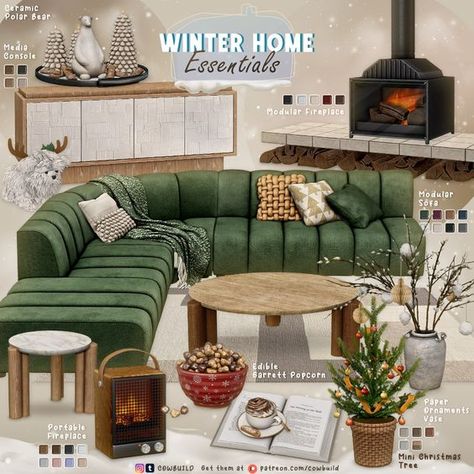 Sims 4 Seasonal Cc, Ts4cc Furniture Living Rooms, Sims 4 Winter Furniture, Sims 4 Cozy Furniture, Sims 4 Cc Winter Furniture, Sims 4 Cc Sectional Sofa, Ts4 Cc Furniture Living Room Sets, Sectional Sims 4 Cc, Sims 4 Winter Decor Cc