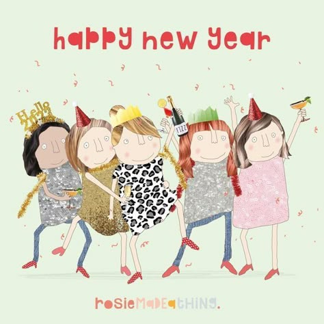 Funny New Year Images, Funny Birthday Cards Diy, New Year Quotes For Friends, Happy New Year Illustration, Rosie Made A Thing, Happy New Year Funny, Happy 2023, Happy New Year Friends, Happy New Year Fireworks