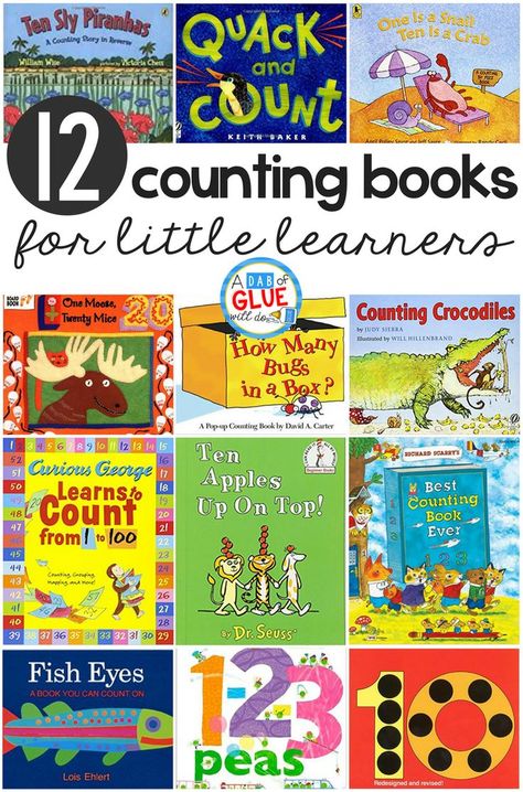 Counting is so much more fun to teach when it's through fun stories. I always love how excited students are to show their counting skills and practice while we read. Here's a list of 12 fun counting books for little learners you'll want to add to your cla Kindergarten Graduation Diploma, Counting Books, Kindergarten Graduation, Preschool Books, Math Numbers, Math Books, Teaching Preschool, Classroom Library, Math Concepts