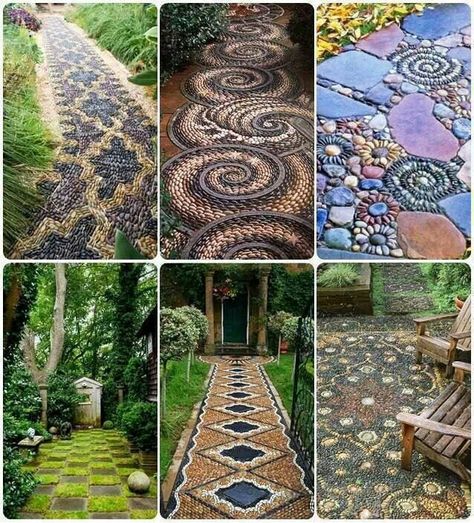 Stone Walkways, Stone Path, Have Inspiration, The Secret Garden, Mosaic Garden, Garden Pathway, Backyard Pool, Rock Garden, Outdoor Design