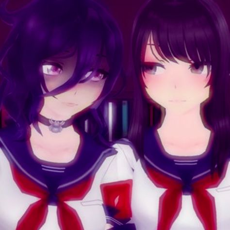 Ayano X Oka, Oka Ruto Fanart, Art Pfps, Oka Ruto, Tongue Emoji, Yendere Simulator, Ayano Aishi, Yandere Simulator, Feeling Happy