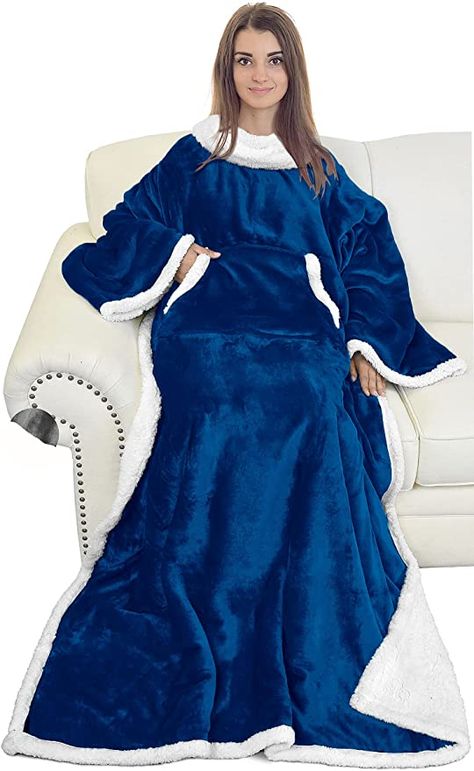 Amazon.com: Catalonia Sherpa Wearable Blanket with Sleeves Arms, Super Soft Warm Comfy Large Fleece Plush Sleeved TV Throws Wrap Robe Blanket for Adult Women and Men : Home & Kitchen Blanket With Arms, Blanket With Sleeves, Microfiber Couch, Cozy Wrap, Sherpa Throw Blankets, Plush Throw Blankets, Soft Throw Blanket, Wearable Blanket, Pull Sweat