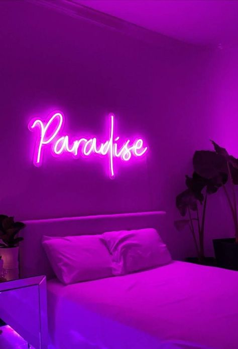 Business Logo Wall, Neon Lights Bedroom, Indian Room, Neon Bedroom, Room Organisation, Future Space, House Hacks, Neon Room, Cosy Room