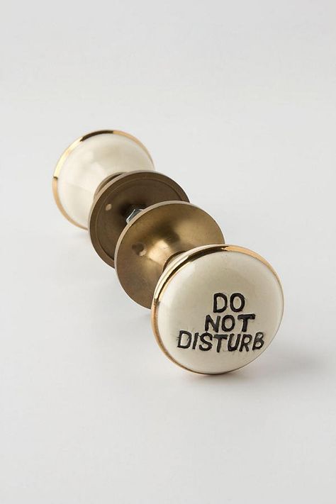 Anthropologie Do Not Disturb Doorknob Brass Door Knobs, Do Not Disturb, Brass Door, Door Knob, Home Hardware, Cool Stuff, My New Room, Cabinet Knobs, Door Knobs