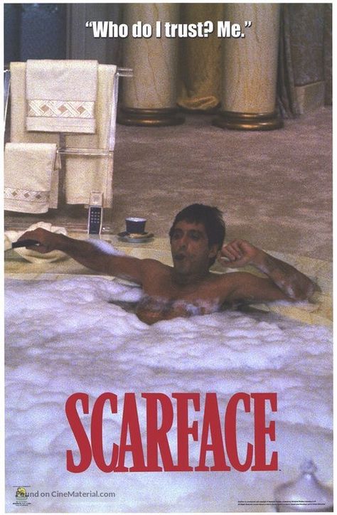 Who Do I Trust Me Scarface, Scarface Quotes, Scarface Poster, Posters Amazon, Scarface Movie, Gangster Movies, This Is Us Movie, Information Poster, Tony Montana