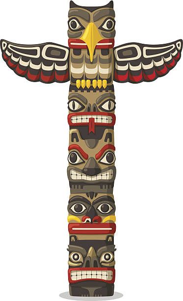 Totem Pole Drawing, Totem Pole Tattoo, Totem Tiki, Native American Totem Poles, Arte Haida, Totem Pole Art, Totem Tattoo, Native American Totem, Tiki Totem