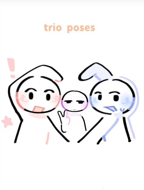 credits to funcake on tt !! @wawa.funcake Trio Dynamics, Trio Poses, Character Tropes, Goofy Drawing, Creative Drawing Prompts, Ship Drawing, Drawings Of Friends, Drawing Prompt, Art Tools Drawing