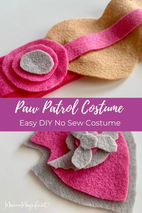 Diy Paw Patrol Halloween Costumes, Paw Patrol Costumes Diy, Skye Halloween Costume Diy, Sky Halloween Costume Paw Patrol, Diy Skye Paw Patrol Headband, Homemade Paw Patrol Costume, Diy Liberty Paw Patrol Costume, Diy Sky Costume Paw Patrol, Skye Diy Costume