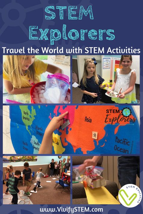 STEM Explorers: Travel the World with STEM Activities for Elementary — Vivify STEM Project Based Learning Middle School, Engineering Design Challenge, Homeschool Stem, Elementary Stem, Makerspace Ideas, Steam Lessons, Stem Activities Preschool, Elementary Stem Activities, Around The World Theme