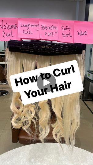 6.5M views · 278K reactions | Save this one for later. 

I’m demonstrating 5 different ways to curl your hair using a 1 inch curling iron. 

Here’s a further breakdown of instruction for each curl 👉🏻

👍🏻 Volume Curl: 
Subsection the hair horizontally and hold the iron horizontally. Start in the middle of the strand, turn the iron, open and close the clasp to feed ends in. You start in the middle of the strand because it needs more heat to curl, and the ends need less heat (if any heat). 

👍🏻Lengthening Curl
Do you like the look of curled hair but feel your hair looks so much shorter? Then you need to use this technique. 
Take a vertical section and hold your iron vertical. Start at the mid strand, open and close the clasp to feed the ends in. Do you see how this curl looks longer tha Curled Ends Hair, Curling Iron Short Hair, Curling Iron Tutorial, Ways To Curl Your Hair, Long Hair Volume, Blow Dry Curls, 1 Inch Curling Iron, Waves With Curling Iron, Diy Curls