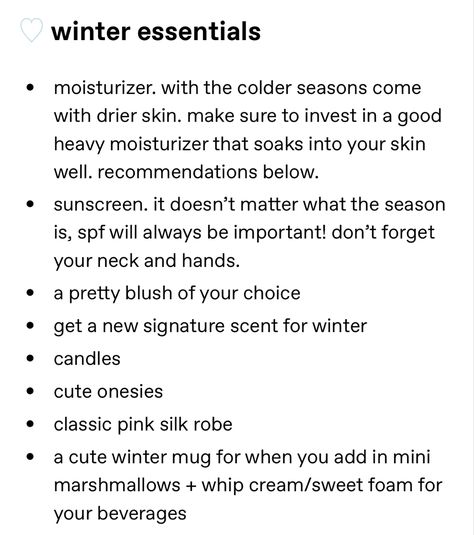 December Glow Up, Tips For Winter, Winter Break Glowup, Romantising Winter, Winter Tips, Winter Break Glow Up, Romanticizing Winter, How To Romanticize Winter, Winter Self Care Routine