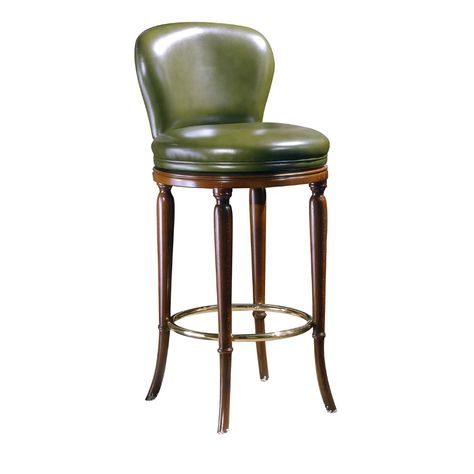 Green Leather Bar Stool Victorian Bar Stools, Speakeasy Bar Stools, Art Deco Bar Stool, 1930s Restaurant, 1920s Bar, Bar Stool Design, Green Stool, Elegant Bar Stools, Traditional Bar Stool