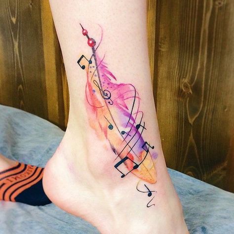 Small Music Tattoos, Henne Tattoo, Music Notes Tattoo, Music Tattoo Designs, Note Tattoo, Music Tattoo, Music Tattoos, Musical Notes, Trendy Tattoos