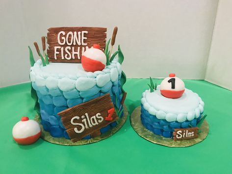 Smash Cake Fishing Theme, Fishing Themed Smash Cake, 1st Birthday Fishing Theme Cake, O Fish Ally One Birthday Cake Smash, Ofishally One Cake Smash, Oh Fishally One Birthday Cake Smash, Fishing Theme 1st Birthday Party, Reeling In The Big One Birthday Cake, The Big One Fishing Birthday Food