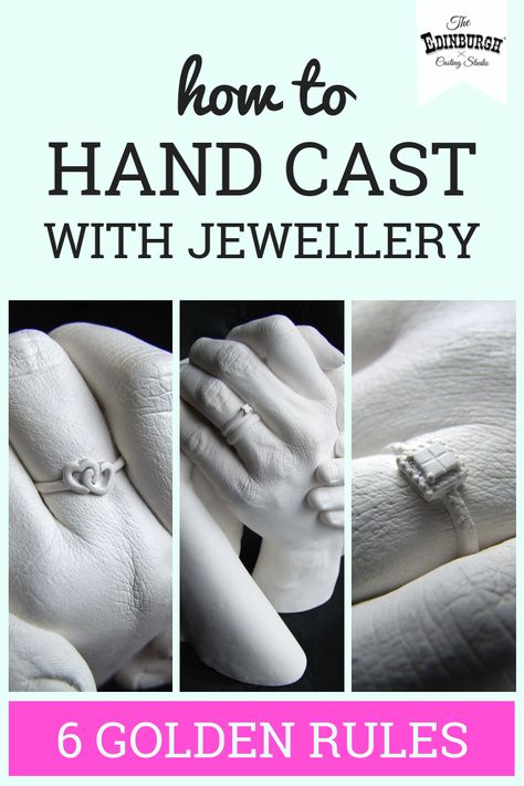 Hand Casting With Jewellery. The Edinburgh Casting Studio give their top tips on how to cast with confidence and achieve incredible detail. Hand Mold Ideas, Hand Molding Ideas For Couples, Hand Mould Ideas, Adjustable Hand Cast Jewelry As A Gift, Hand Molds Diy Couples, Hand Molding Ideas, Couples Hand Mold Ideas, Casting Hands Ideas, Plaster Hands Ideas