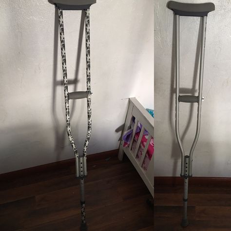 DIY Fashionable Crutches with duck tape Duck Tape, Crutches, Dyson Vacuum, Vacuum Cleaner, Home Appliances