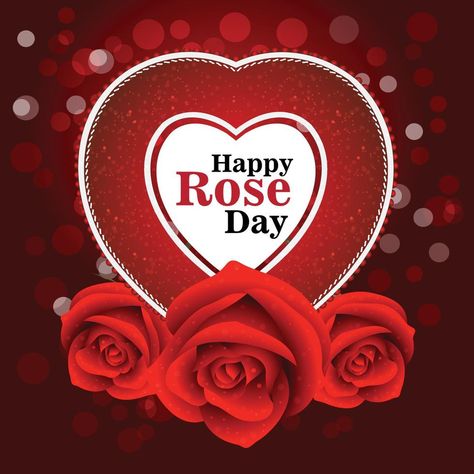 Happy Rose Day With Red Background Happy Rose Day, Rose Day, Day Illustration, Red Background, The Happy, Vector Art, Vector Free, Royalty Free, Clip Art