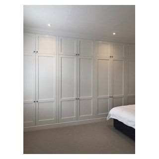 White Fitted Wardrobes, Built In Wardrobe Doors, Victorian Conversion, Bedroom Alcove, White Wardrobes, Floor To Ceiling Wardrobes, Fitted Wardrobes Bedroom, Bespoke Wardrobes, Wardrobes Bedroom