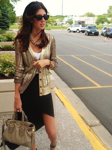 Gold cardigan Gold Cardigan Outfit, Gold Handbag Outfit, Gold Sweater Outfit, Brown Cardigan Outfit, Gold Gallery, Gold Cardigan, Outfit Cardigan, Cardigan Outfit, Gold Sweater