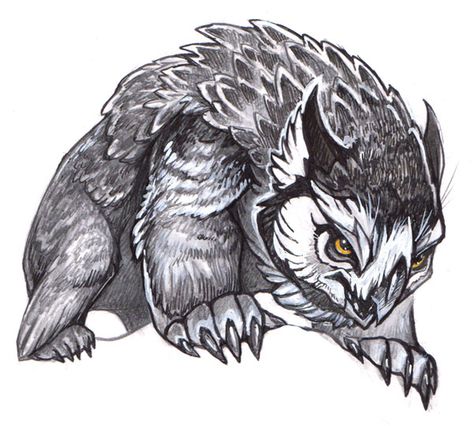 Owlbear Tattoo, Fantasy Tattoo, Owl Bear, Dm Screen, Geek Tattoo, Fantasy Tattoos, 3 Tattoo, Screen Art, Bear Tattoo