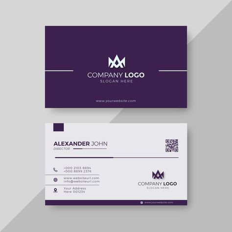 Professional elegant purple and white mo... | Premium Vector #Freepik #vector #business-card #business #abstract #texture Luxury Business Card Design, Fun Business Card Design, Clean Business Card Design, Luxury Business Card, Business Cards Layout, Card Design Template, Premium Business Cards, Modern Business Cards Design, Name Card Design