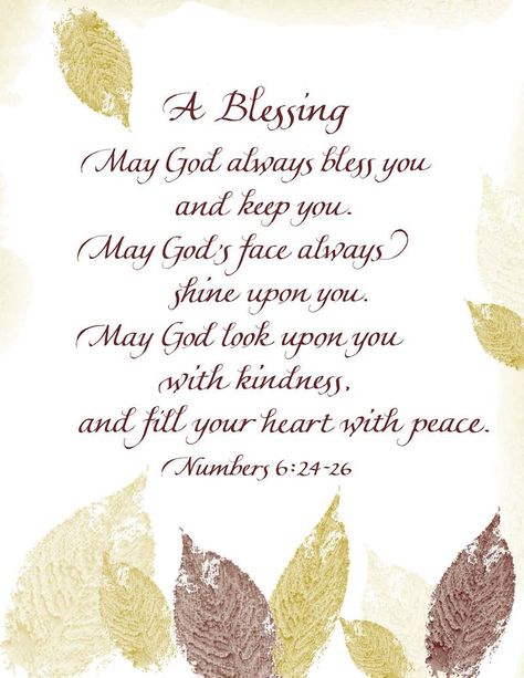 A Blessing. May God always bless you and keep you. May God's face always shine upon you. May God look upon you with kindness and fill your heart with peace. - Numbers 6:24-26 Numbers 6:24-26, Bible Infographics, Joan Chittister, Bible Quotes Background, Friendship Encouragement, Christian Fall, God Is Amazing, Gods Love Quotes, Happy Good Morning Quotes