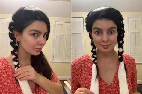 Bathrobe Curls: We tried this heatless styling hack. Bathrobe Curls, Curling Methods, Curl Hair Without Heat, Diy Hair Rollers, Wavy Hair Overnight, Heatless Curling, Fall Blonde Hair, Hair Without Heat, Curls No Heat