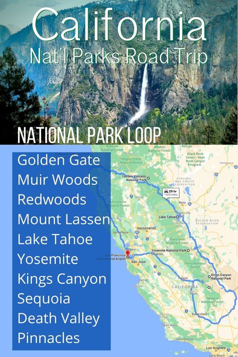 National Parks Road Trip, Biscayne National Park, California Roadtrip, California Parks, National Park Road Trip, The Golden Gate Bridge, Us Road Trip, Kings Canyon, Denali National Park