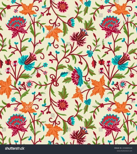 Textile Design Digital Motif Borders Stock Illustration 2430685419 | Shutterstock Kani Pattern, Digital Border, Kalamkari Designs, Lehenga Red, Borders Design, Digital Borders Design, Flower Art Images, Digital Print Fabric, Channel Art