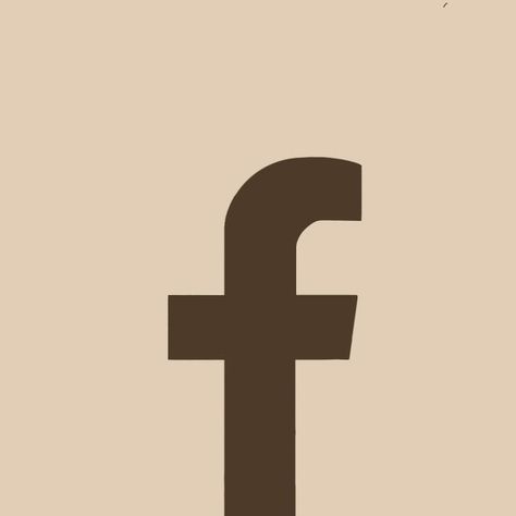 Facebook Brown Logo, Facebook Icons Aesthetic, Beige Facebook Icon, Brown Facebook Icon, Brown Photo Icon, Facebook Icon Aesthetic, App Icon Facebook, Facebook App Icon, App Icon Set