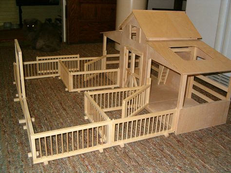 toy horse stables - Google Search   I love horses i have two real mustang horses  And one American quarter horse Wooden Toy Barn, Toy Horse Stable, Diy Horse Barn, Horse Barn Plans, Toy Barn, Horse Stable, Wooden Toys Plans, Woodworking Toys, Horse Crafts