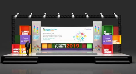 11th Sankalp Global Summit 2019 on Behance Summit Stage, Corporative Events, Jam Ideas, Stage Backdrop Design, Global Summit, Corporate Event Design, Event Booth, Window Display Design, Stage Set Design