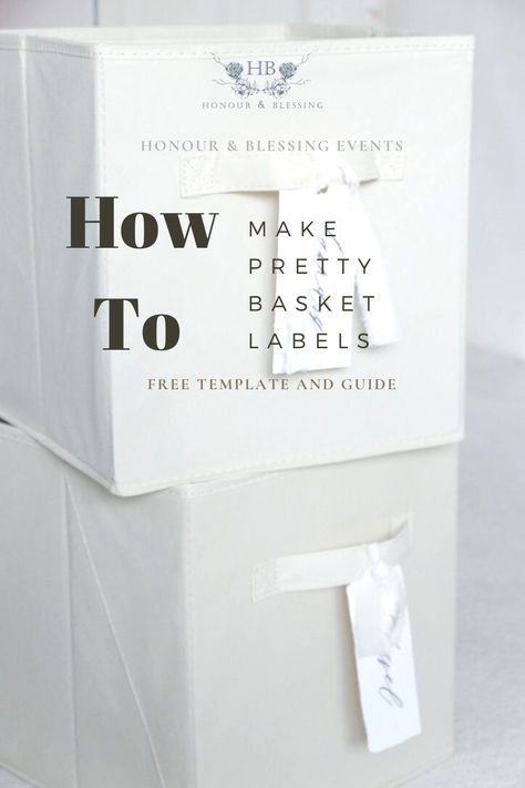 Learn how to make pretty basket tags and labels for your storage baskets and containers. Read to see the steps and supplies you need to create these labels.   #basketlabels #fineartlabels #DIY #homeprojects Basket Labels, Basket Tags, Tags And Labels, Cleaning My Room, Start Cleaning, Hole Puncher, Free Labels, Punch Out, Industrial Wedding