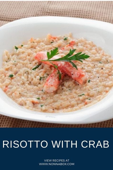 Crab Recipes Healthy, Crab Risotto, Dinner Party Food, Food For Friends, Crab Pasta Salad, Wild Recipes, Risotto Recipes Easy, Crab Recipe, Risotto Dishes