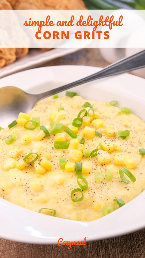 For exceptional corn grits, go artisan with whole-grain, stone-ground cornmeal from the baking section of the supermarket. Toss in some corn kernels, shredded cheese, and herbs to elevate this ever-popular side dish. Walk Ons Corn Grits Recipe, Corn Grits Recipe, Grits Recipes, Southern Foods, Corn Grits, Corn Relish, Grits Recipe, Popular Side Dishes, Dinner Plans