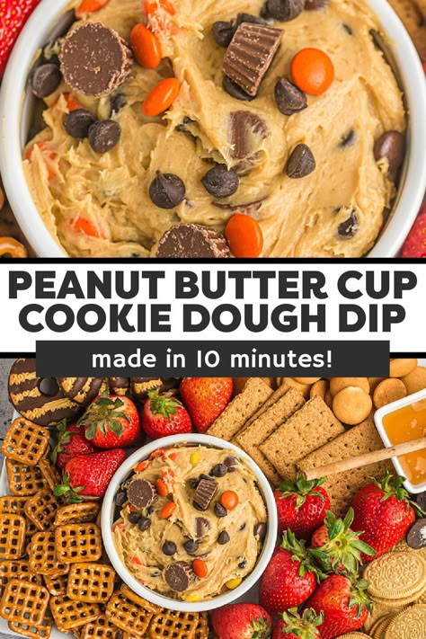 Easy Munchies Snacks, Peanut Butter Cookie Dough Dip, Persnickety Plates, Cup Cookie, Black Color Hairstyles, Peanut Butter Dip, Butter Cookie Dough, Edible Cookie Dough Recipe, Cookie Dough Dip