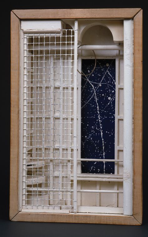 Joseph Cornell's 'Observatory: Corona Borealis Casement' (1950) Joseph Cornell Boxes, Cornell Box, Hayden Planetarium, Box Assemblage, Joseph Cornell, Box Construction, Find Objects, Assemblage Art, Shadow Boxes